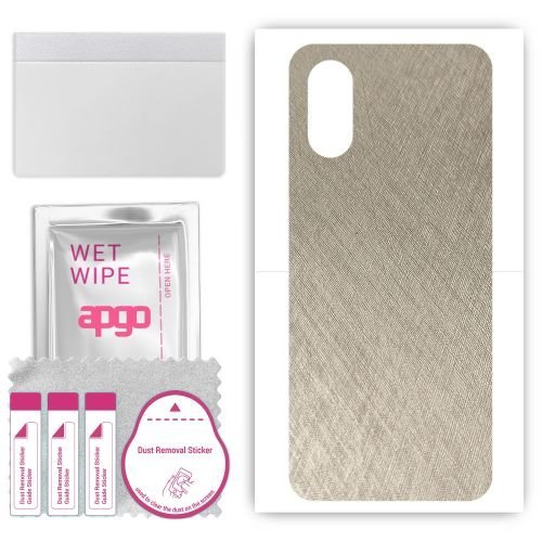 folia naklejka skórka strukturalna na TYŁ do Sony Xperia 1 VI - Tytan Srebrny - apgo SKINS