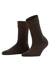 Skarpetki damskie - FALKE Kobiety Skarpety Striggings Rib W SO Wełna Merynosa jednokolorowe 1 Para, Brązowy (Dark Brown 5450), 35-38 - miniaturka - grafika 1
