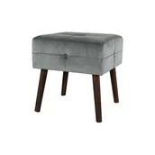 Taborety i hokery - Stołek o drewnianych nogach 40 x 40 x 48 cm szary - miniaturka - grafika 1