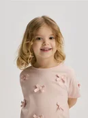 Bluzki dla niemowląt - Reserved - T-shirt z aplikacją - różowy - miniaturka - grafika 1