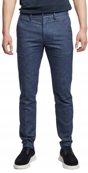 TOMMY HILFIGER SPODNIE NIEBIESKIE PROSTE 33/36 JQA