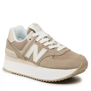 Sneakersy damskie - Sneakersy New Balance WL574ZSM Brązowy - grafika 1