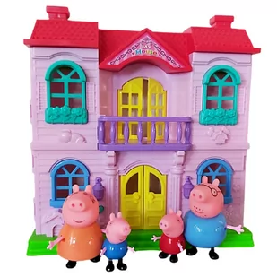 Duży Domek Świnka Peppa 4 Figurki Dźwięk Światło - Figurki dla dzieci - miniaturka - grafika 1