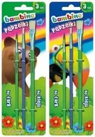 Przybory szkolne - St. Majewski Pędzelki do farb i kleju Bambino, 3 rozmiary 12 sztuk mix - miniaturka - grafika 1