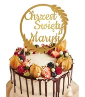 Gadżety dla niej i dla niego - Topper Na Tort Chrzest Święty Z Imieniem - miniaturka - grafika 1