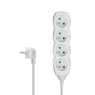 Listwy zasilające - Przedłużacz Elektryczny 4GNIAZDA Uz 1,5 Biały 4040 - miniaturka - grafika 1