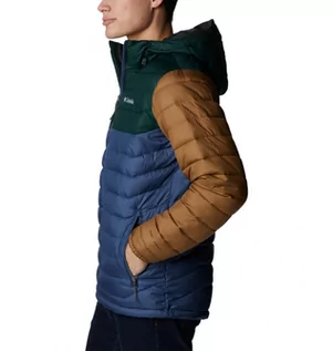 Kurtki męskie - Męska kurtka puchowa pikowana COLUMBIA Powder Lite Hooded Jacket - grafika 1