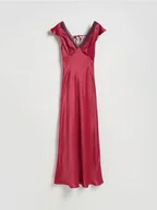 Sukienki - Reserved - Sukienka z wiskozy - ciemnofioletowy - miniaturka - grafika 1