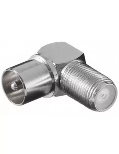 Goobay Goobay Wtyk adapter kątowy F IEC 12236 12236 - Wtyczki i adaptery - miniaturka - grafika 1