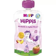 Desery dla dzieci - HiPP, HiPPiS Bio, mus jabłka mirabelki brzoskwinie, 100 g - miniaturka - grafika 1