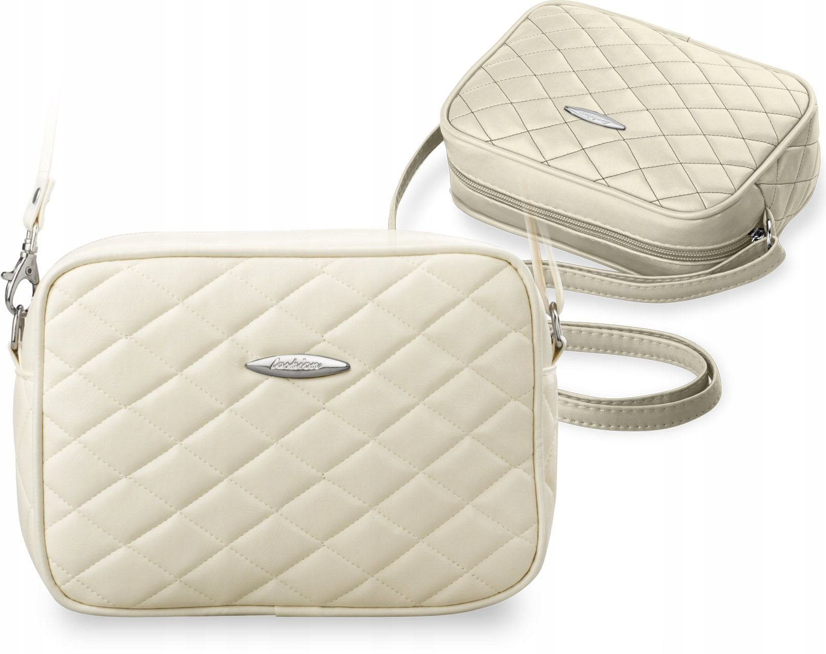 Torebka Damska Pikowana Na Ramię Pasek Listonoszka Crossbody Klasyczna Mała