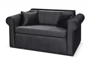 Sofa velvet glamour z dodatkowymi poduszkami szara LAVIO Konsimo - Sofy i kanapy - miniaturka - grafika 1