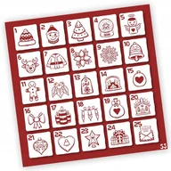 Kalendarze - Naklejki Świąteczne Kalendarz Adwentowy 53 10X10 Cm - miniaturka - grafika 1