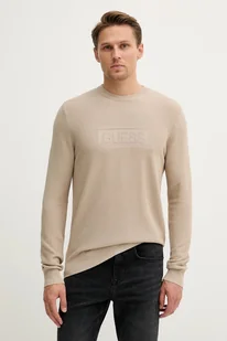 Guess sweter HARRISON męski kolor beżowy lekki M5YR02 Z3FB1 - Swetry męskie - miniaturka - grafika 1