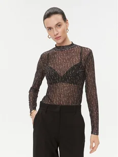 Vila Bluzka 14088372 Czarny Slim Fit - Bluzki damskie - miniaturka - grafika 1