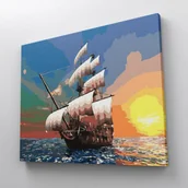 Malowanie po numerach - Dryfując do brzegu - Malowanie po numerach 50x40 cm - miniaturka - grafika 1