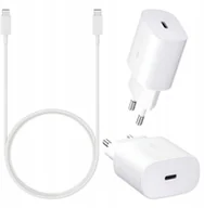 Ładowarki do telefonów - Ładowarka Sieciowa USB-C 25W Biała Szybka Kabel USB-C Do USB-C 1m Zestaw GSMA0399 - miniaturka - grafika 1