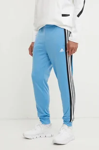 adidas spodnie Tiro męskie kolor niebieski wzorzyste JE9622 - Spodnie męskie - miniaturka - grafika 1