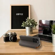 Etui i futerały do telefonów - Kabura FOLIO Side Magnet do IPHONE 16 brązowy - miniaturka - grafika 1