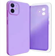 Etui i futerały do telefonów - Hello Case Etui do Apple iPhone 12 Osłona Kamery Fioletowe Szkło 9H - miniaturka - grafika 1