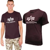 Koszulki męskie - Koszulka Alpha Industries Basic 100501 21 - Bordowa S [S] - miniaturka - grafika 1