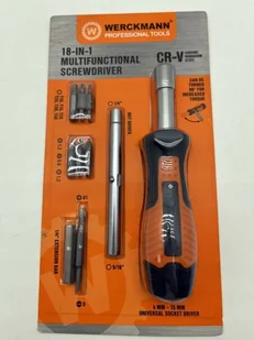 Werckmann ŚRUBOKRĘT WIELOFUNKCYJNY 18 w 1 ZESTAW - Śrubokręty - miniaturka - grafika 1