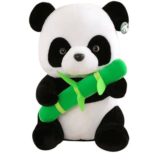 Maskotka pluszak duża PANDA z bambusem 40 cm