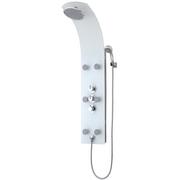 Panele prysznicowe - SCHÜTTE Szklany panel prysznicowy  LANZAROTE z termostatem, biały - miniaturka - grafika 1
