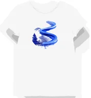 Koszulki i topy damskie - Koszulka damska biała z nadrukiem niebieskiej taśmy washi L - miniaturka - grafika 1