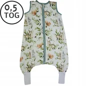 Śpiworki dla dzieci - LETNI ŚPIWOREK MUŚLINOWY Z NOGAWKAMI 68-86 S - miniaturka - grafika 1