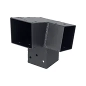 Łączniki, trójniki, kształtki - Łącznik narożnik lewy 7.1x7.1 cm 105st. 3-końce Suki Plug-in antracyt - miniaturka - grafika 1