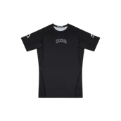 Kimona, stroje i obuwie - MANTO Rashguard Krótki Rękaw RANKED 25 Black - miniaturka - grafika 1