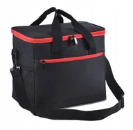 Torby męskie - TORBA PIKNIKOWA POJEMNA TORBA NA LUNCH ZAKUPY PODRÓŻ CZARNA UNIWERSALNA - miniaturka - grafika 1