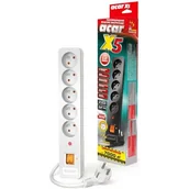 Listwy zasilające - HSK Listwa przeciwprzepięciowa Acar X5, 5 gniazd, 3 m - miniaturka - grafika 1