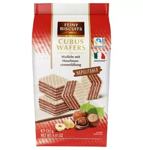 Feiny Biscuits Cubus Wafle z Kremem z Orzechów Laskowych 125 g - Inne słodycze - miniaturka - grafika 1