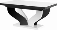 Stoły - Elior Rozkładany stół biało - czarny połysk - Tutto - miniaturka - grafika 1