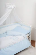 Pościel dla dzieci - Pościel 3 el. 100x135 z ochraniaczem Twinkle Star biała + niebieska BabyMatex - miniaturka - grafika 1
