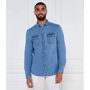 Tommy Jeans Jeansowa koszula Regular Fit - Koszule męskie - miniaturka - grafika 1