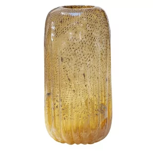 Ręcznie robiony wazon ze szkła złoty dekoracyjny GALINA - Wazony i flakony - miniaturka - grafika 1