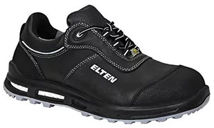 ELTEN Buty anty-fortunistyczne Reaction XXT Low ESD S3, Damskie i Męskie, Skóra, Okucie z tworzywa sztucznego (lżejsze niż stalowa końcówka), lekkie, wytrzymałe, czarny/szary, Rozmiar: 39 - Obuwie robocze - miniaturka - grafika 1