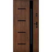 Drzwi zewnętrzne - PANTOR Drzwi stalowe zewnętrzne wejściowe Tulon orzechowe 90 lewe - miniaturka - grafika 1