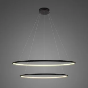 Altavola Design: Lampa Ledowe Okręgi No. 2 czarna Φ80 cm in 4k ściemnialna - Lampy sufitowe - miniaturka - grafika 1