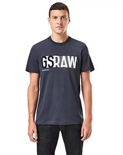 Koszulki męskie - G-STAR RAW Męski t-shirt Gs Raw Denim Logo, Legion Blue B353-862, XXS - grafika 1