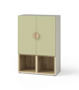 Komoda Melo 2 drzwiowa z półkami kaszmir -pistacja - Komody dla dzieci - miniaturka - grafika 1