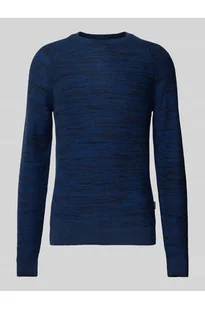 Sweter z dzianiny z detalem z logo - Blend - Swetry męskie - miniaturka - grafika 1