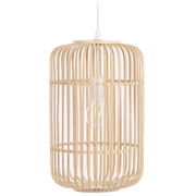 Lampy sufitowe - Beliani Lampa wisząca Lampa wisząca bambusowa jasne drewno AISNE 230174 - miniaturka - grafika 1