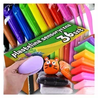 Masy plastyczne - 36 SZT PLASTELONA MAGICZNA SENSO GLINA POLIMEROWA PIANKOWA MASA PLASTYCZNA - miniaturka - grafika 1