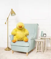 Maskotki i pluszaki - MIŚ GUSTAW DUŻY MIŚ KACZOR CINDY PLUSZAK PRZYTULANKA MASKOTKA ZABAWKA 20cm - ŻÓŁTA - miniaturka - grafika 1