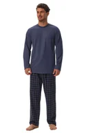 Piżamy męskie - Piżama męska Herb 41913 stalowoniebieska - miniaturka - grafika 1