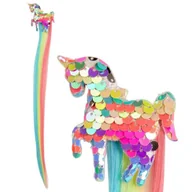 Ozdoby do włosów - Doczepiane włosy z jednorożcem spinka dopinka - miniaturka - grafika 1